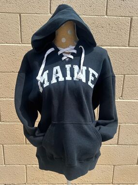 J. America Black Maine Hoodie